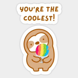 You’re the Coolest Hawaiian Shave Ice Sloth Sticker